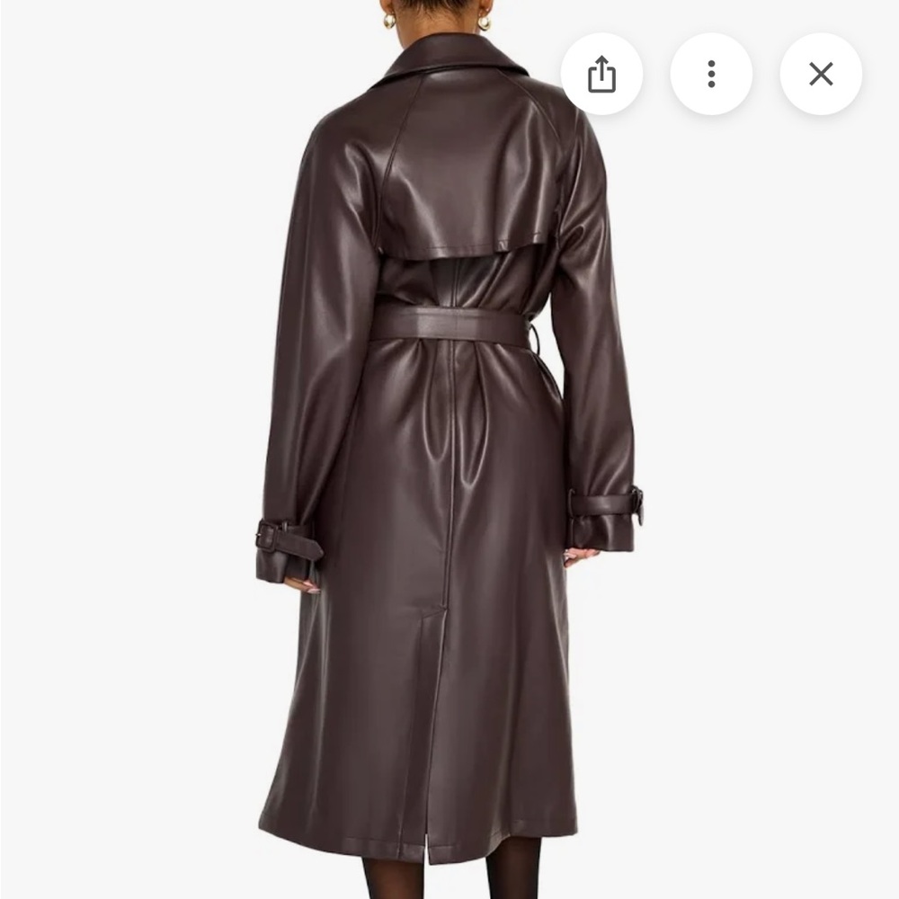 Good American Dark Brown Trench Coat - Picture 2 of 7